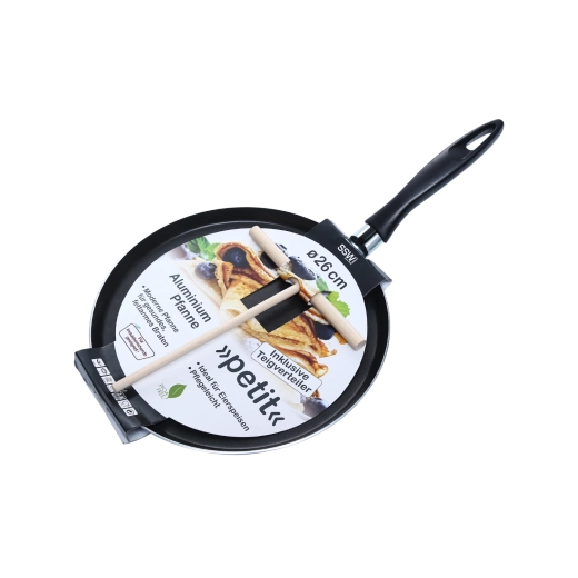 Aluminijasta palačinkarna SSW Petit 26 cm z valjarčkom