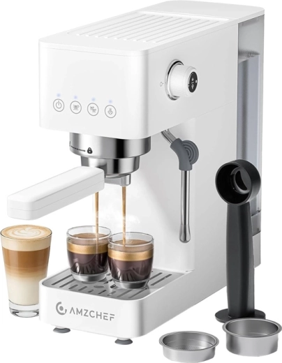 Ročni espresso aparat AMZCHEF CE-EM3131-WT bel