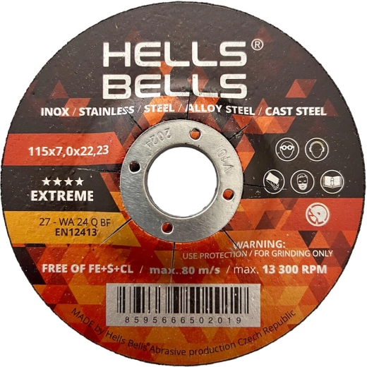 Brusilni kolut za jeklo 115 × 7 × 22,2 mm