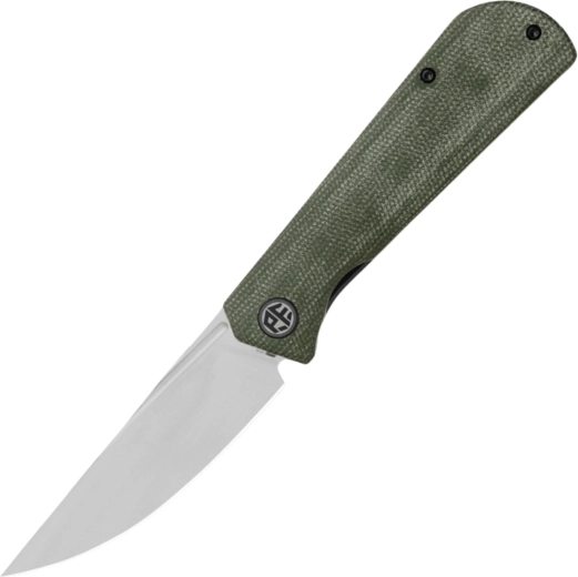 Petrified Fish Viking pocket knife 9.2 cm, satin, green Micarta