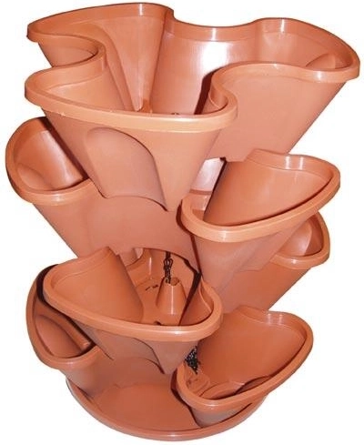 Viseča kaskadna vrtna cvetlična setava, premer 35 cm, 4 deli, mešanica barv