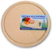 Okrogla deska iz bukovega lesa 22 cm z utorom
