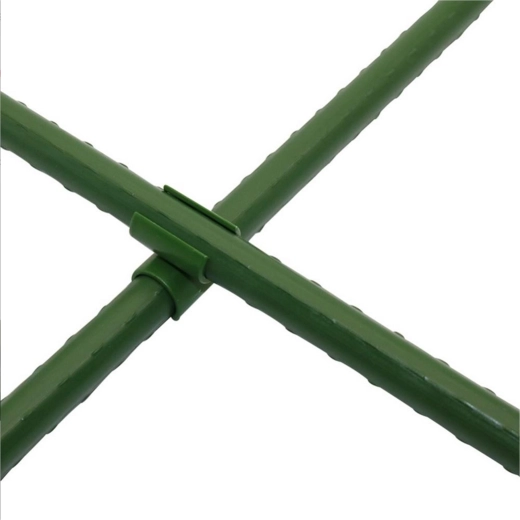 Križni kotni spojnik za vrtne palice 11 mm, zelen (10 kosov)