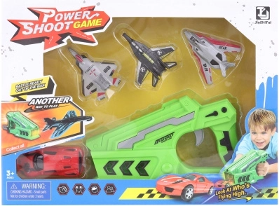 Izstreljevalnik z avtomobilčkom in letali za otroke