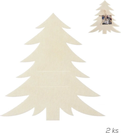 Cutlery Pocket TREE, Cream (2 pcs)