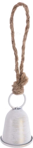 Kovinski viseči zvonček bel 7 cm