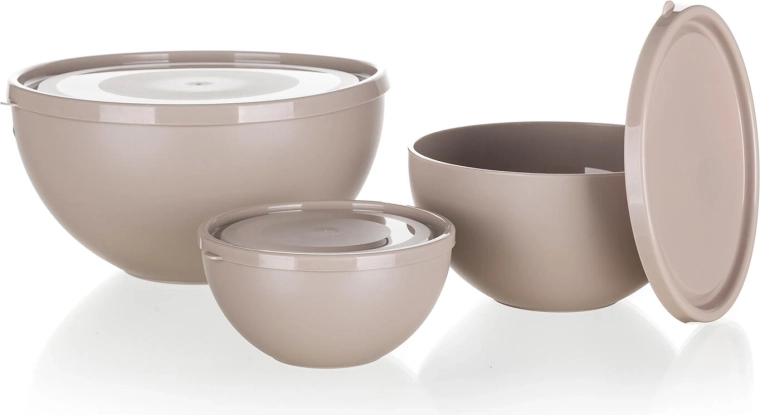 Komplet skled s pokrovom Culinaria latte, 3 kosi