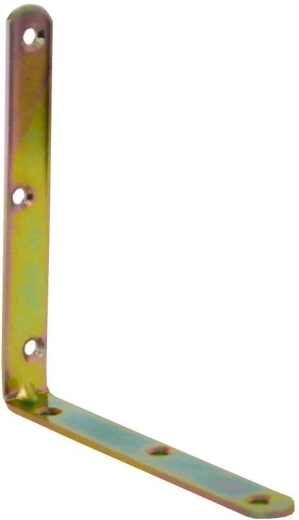 Kotnik z vtisom, rumeno pocinkan 140 × 18 × 3 mm (10 kos)