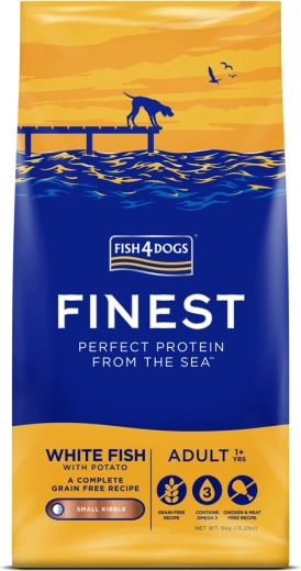 Fish4Dogs Finest small kibble for adult dogs – white fish and potatoes 6 kg