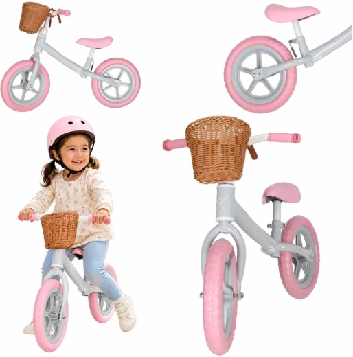 Trike Fix Balance balance bike with basket, pink