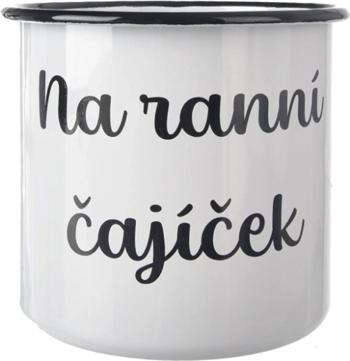 Emajliran lonček Čajniček bel 1 l