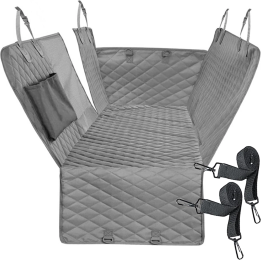 Zaščitna vodoodporna avtoprevleka za sedež za psa z žepom in varnostnim pasom