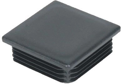 Kvadratni čep 80 mm iz LDPE, črn