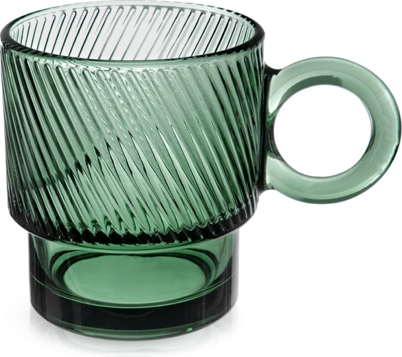 Zeleni stekleni vrček VERDE 300 ml