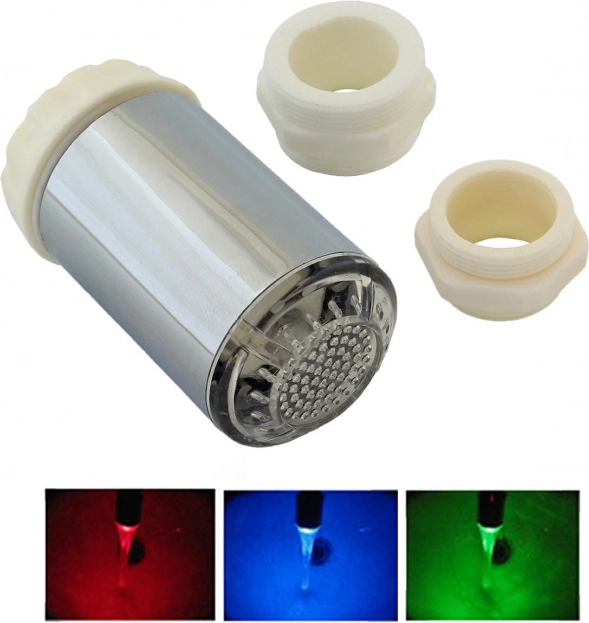 Svetleči perlator z menjajočimi se barvami