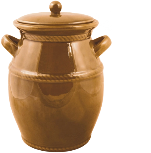 Keramična fermentacijska posoda z medeno glazuro 4 l