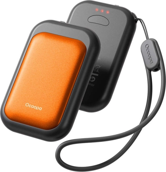 Ocoopa grelnik za roke Young 2x2500 mAh, USB-C, črno-oranžen