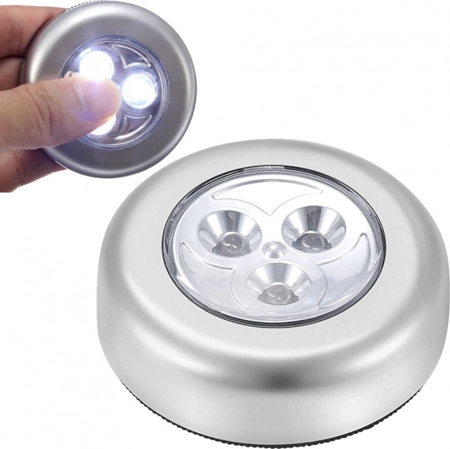 Brezžična samolepilna dotikalna luč 3 LED za omaro