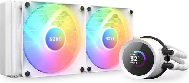 NZXT Kraken 240 RGB LCD belo tekoče hlajenje