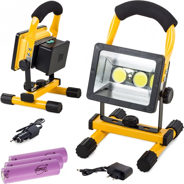 Prenosni polnilni LED reflektor COB 30 W, IP65