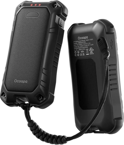 Grelnik rok Ocoopa s powerbanko 10000 mAh, črn