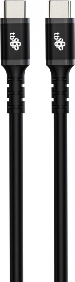 USB C - USB C silikonski kabel 1m črn