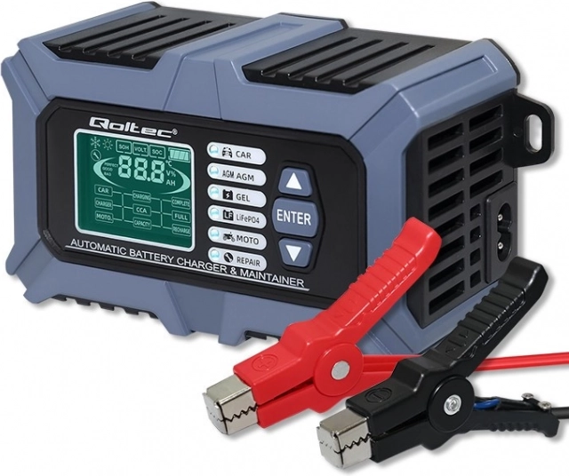 Inteligentni polnilec in tester baterij 12 V 6 A z LCD in funkcijo obnove za AGM, GEL in LiFePO4