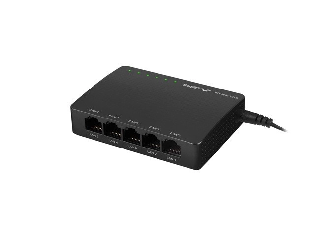 Stikalo LANBERG DSP2-1005 5x 1Gb/s Neurejeno Gigabit Ethernet Namizno 12V