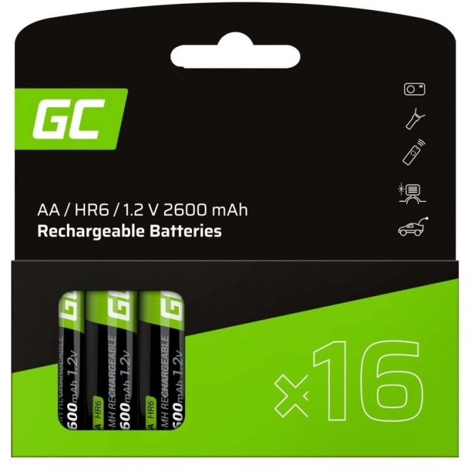 Polnilne baterije AA R6 2600mAh 16 kosov