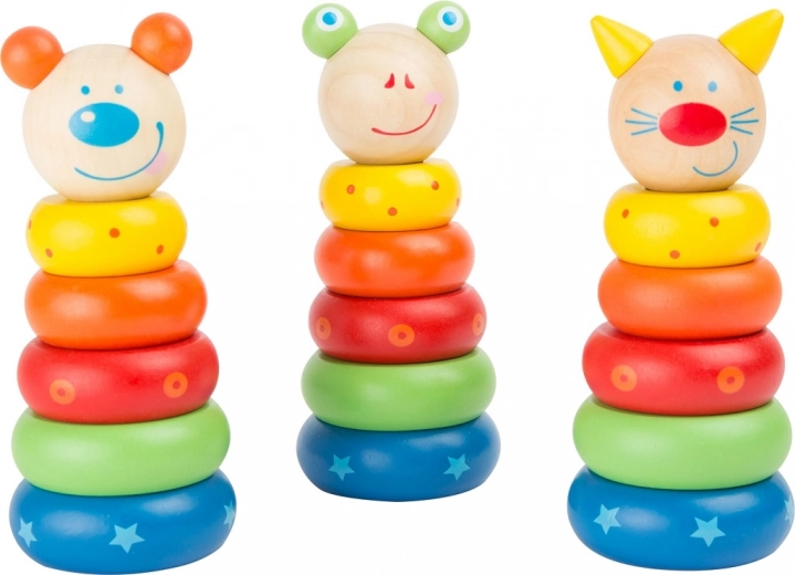 Small Foot sestavljiva stolpna igra - živalice 1 kos žabica