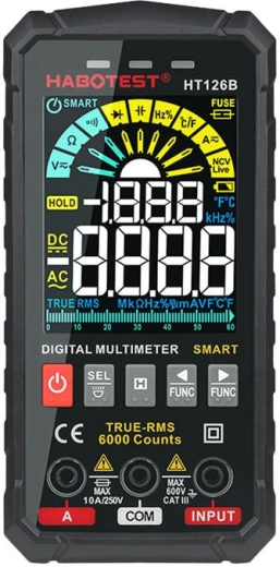 Velik osvetljen zaslon in 6000 counts