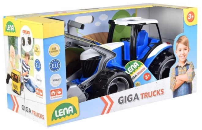 Traktor Lena z žlico in bagrom zeleno-rdeč