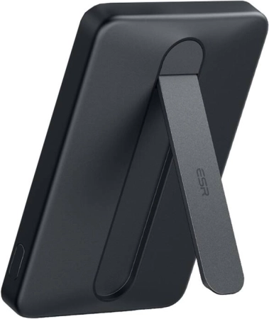 Magnetna powerbanka ESR Qi2 MagSlim 5000 mAh s stojalom, črna