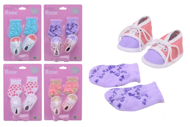 Čevljički + nogavičke za punčke Baby Rose