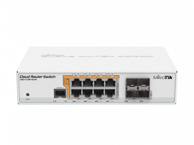 PoE stikalo MikroTik CRS112-8P-4S-IN s 8xGbE in 4xSFP