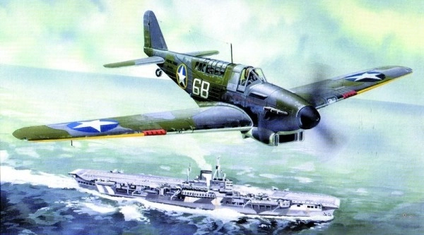 Model Fairey Fulmar MK.I/MK.II 17x19,6cm v škatli 25x14,5x4,5cm