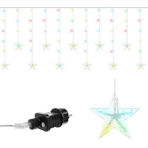 LED pisane zavese z zvezdicami - 2,5 m, 108 LED