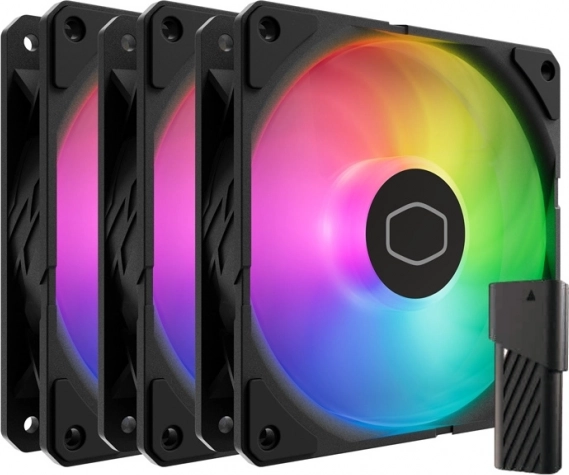 Ventilatorji Cooler Master SickleFlow Edge 120 ARGB, komplet 3 kosov (črni)