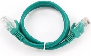 Patch kabel kat.5e zelen 0,25 m z zaščito