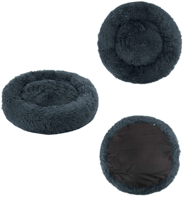 Univerzalno plišasto ležišče 60 cm - temno sivo
