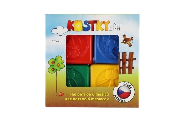 Barvne plastične kocke za otroke z živalmi, set 8 kos