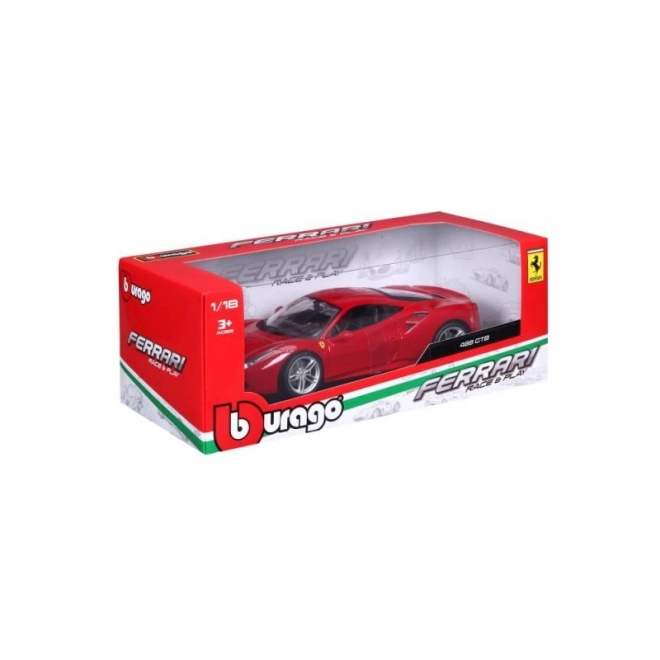 Kovinski avto Ferrari 488 GTB rdeč