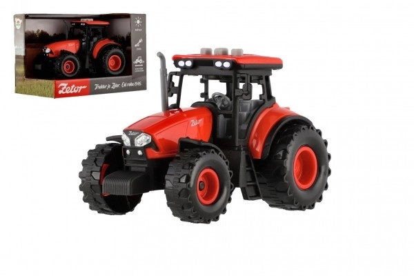 Rdeči traktor Zetor s vztrajnikom z zvočnimi in svetlobnimi učinki