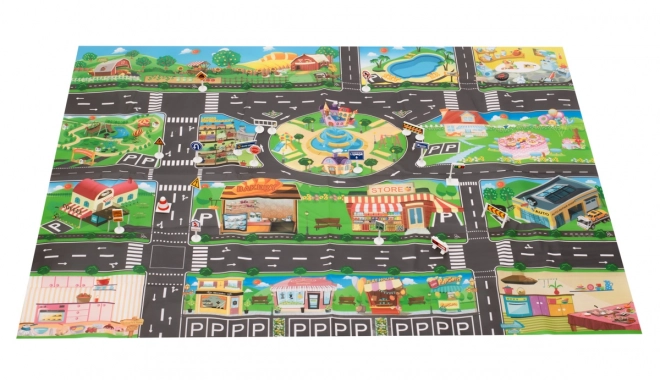 Igralna termo podloga za otroke 130x100 cm - ulice