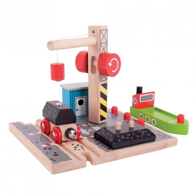 Bigjigs Rail Uhelný dok s žerjavom