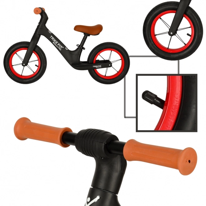 Otroški poganjalec Trike Fix Balance PRO črne barve
