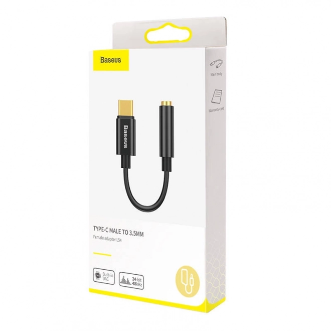 Zvočni adapter Baseus L54 USB-C mini jack 3,5 mm - črna