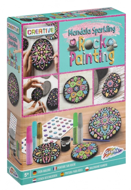 Grafix Risanje na kamenčke - Mandala Sijoč