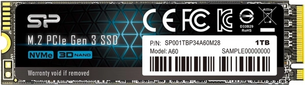 SSD disk Silicon Power P34A60 1TB NVMe M.2