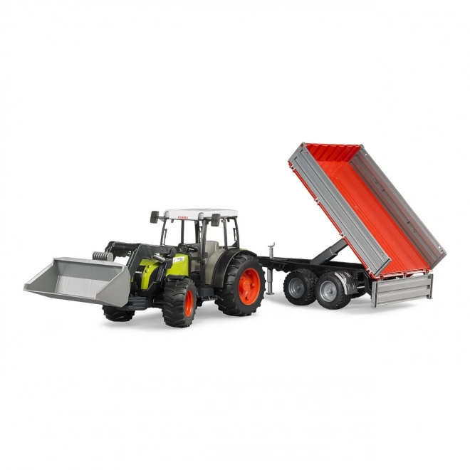 Bruder traktor CLAAS Nectis 267F z nakladalnikom in prikolico